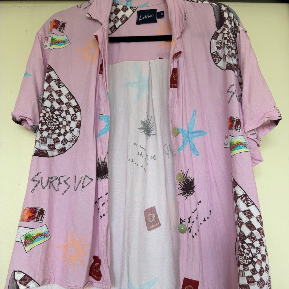 Lottie Hall Free People Button Up Tshirt